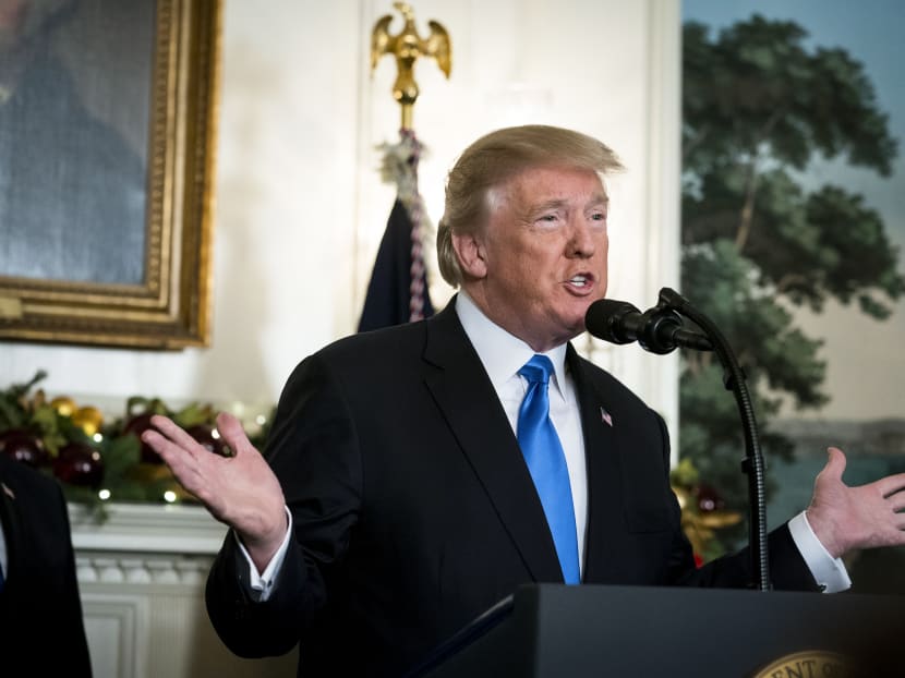 United States President Trump on Wednesday (Dec 6) formally recognised Jerusalem as the capital of Israel, reversing nearly seven decades of American foreign policy and setting in motion a plan to move the United States Embassy from Tel Aviv to the fiercely contested Holy City. Photo: THE NEW YORK TIMES