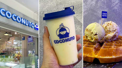 Coconut-Themed Café In Yishun Serves Coconut Shakes, Gelato & Waffles Till 2am On Weekends