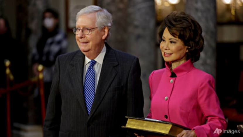 US Justice Department declines to investigate Trump transport chief Elaine Chao US Justice Department declines to investigate Trump transport chief Elaine Chao