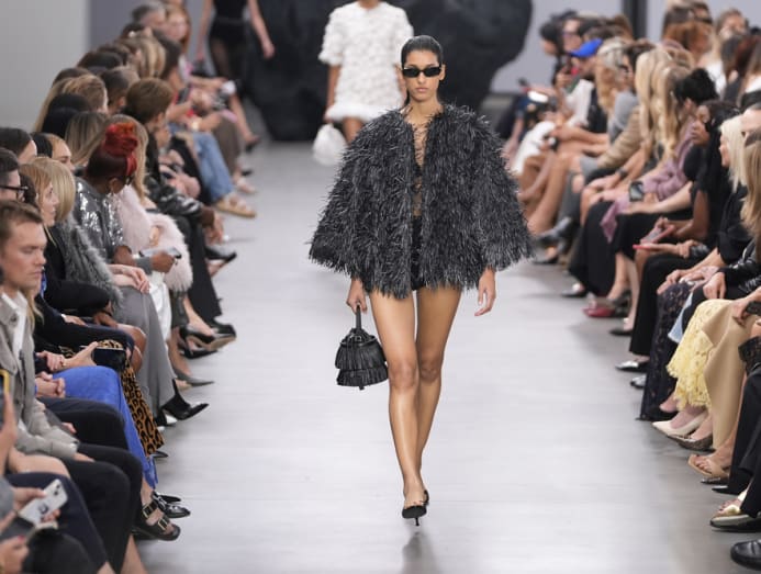 Bold looks among boulders at Michael Kors New York Fashion Week show