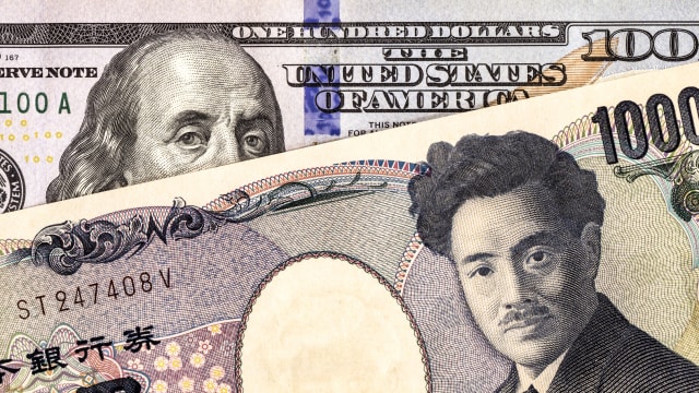 日元兑美元汇率创下34年来新低