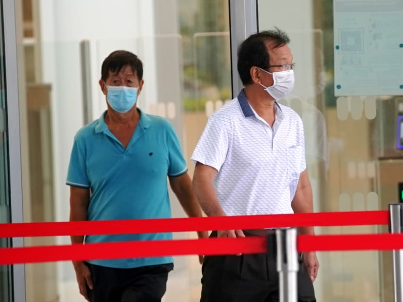 Ng Kiong Hoe (left) said he was asked by his friend Cheng Lee Meng (right) to accompany him to the restricted area in Lim Chu Kang.