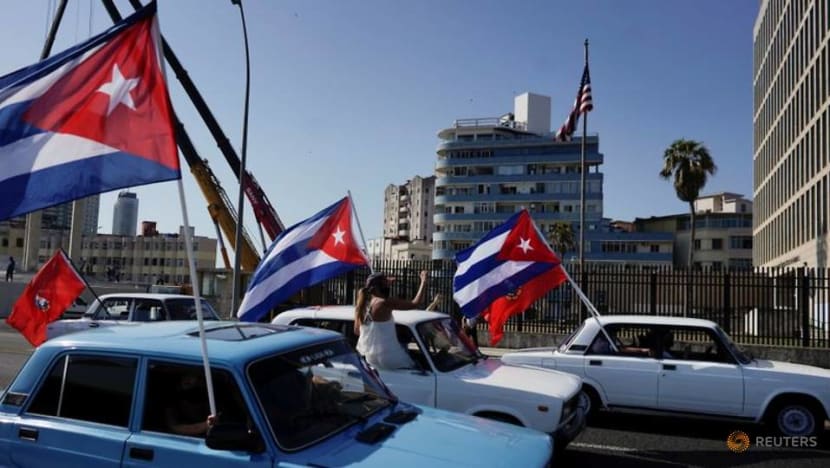 Cubans stage caravan to protest US trade embargo, sanctions Cubans stage caravan to protest US trade embargo, sanctions
