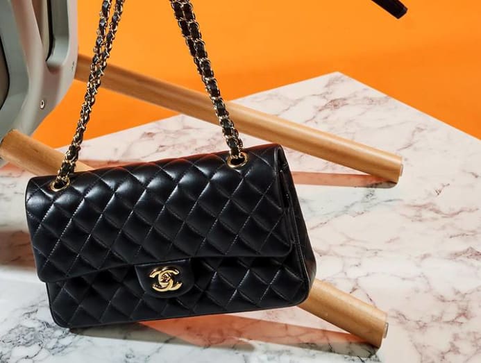 chanel double sling bag