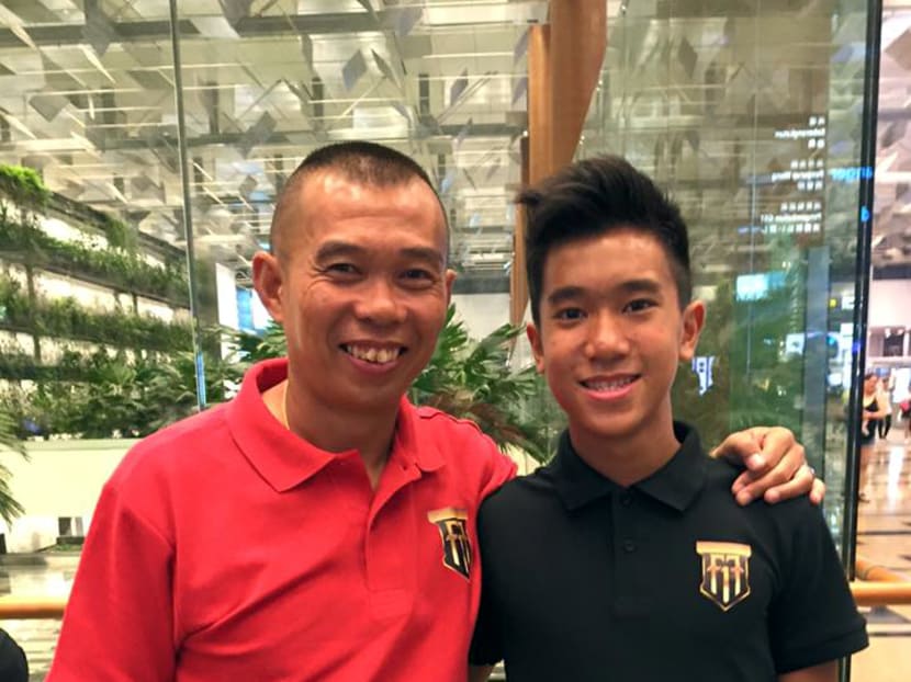 Marc Ryan Tan with his father Steven Tan. Photo: Steven Tan/Facebook