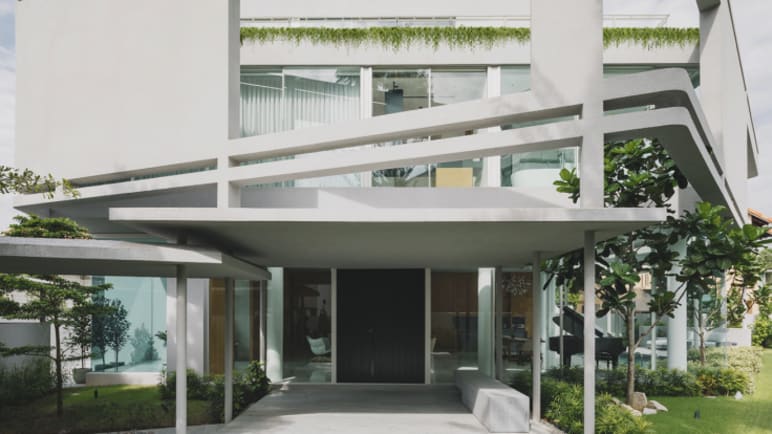 In Singapore, a house with a ‘flying wall’ gives a family much needed privacy