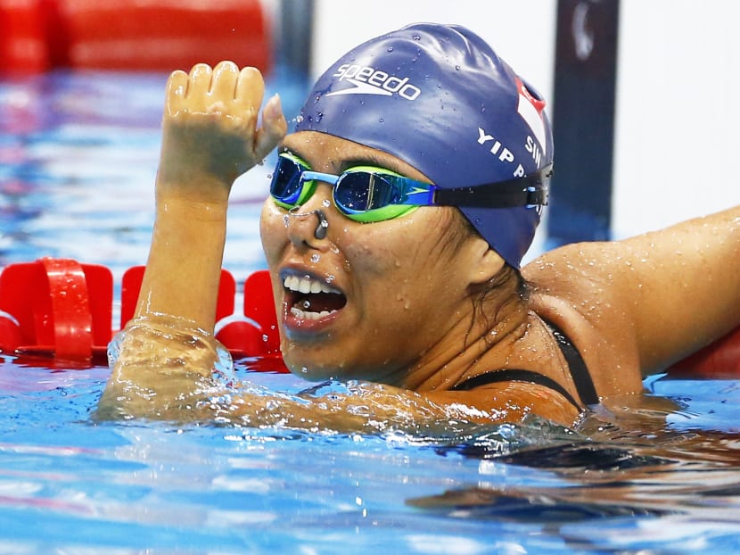 Yip Pin Xiu is the gold-medal favourite in Friday’s 50m backstroke S2 event after she set a new world and Paralympic record earlier. Photo : Reuter s