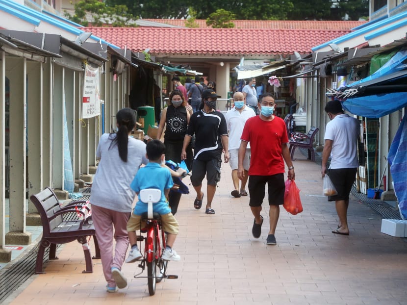 Shops within malls, at public housing residential blocks, MRT stations or bus interchanges are not required to adhere to occupancy limits, but must maintain safe distancing between customers.