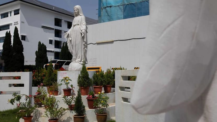 Statue of Mary in courtyard of Church of the Nativity in Hougang found defaced 
