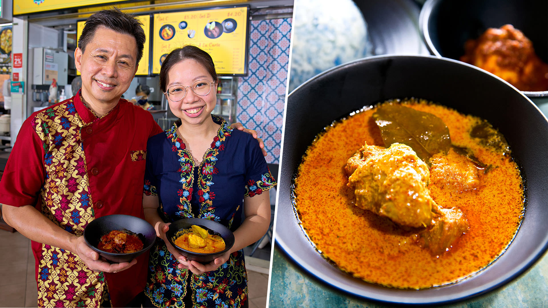 Hawker Family Wears Cute Peranakan Outfits Daily To Serve Nonya Chicken Dishes At Pasir Ris Stall