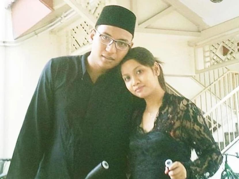 Ridzuan Mega Abdul Rahman and his wife Azlin Arujunah.