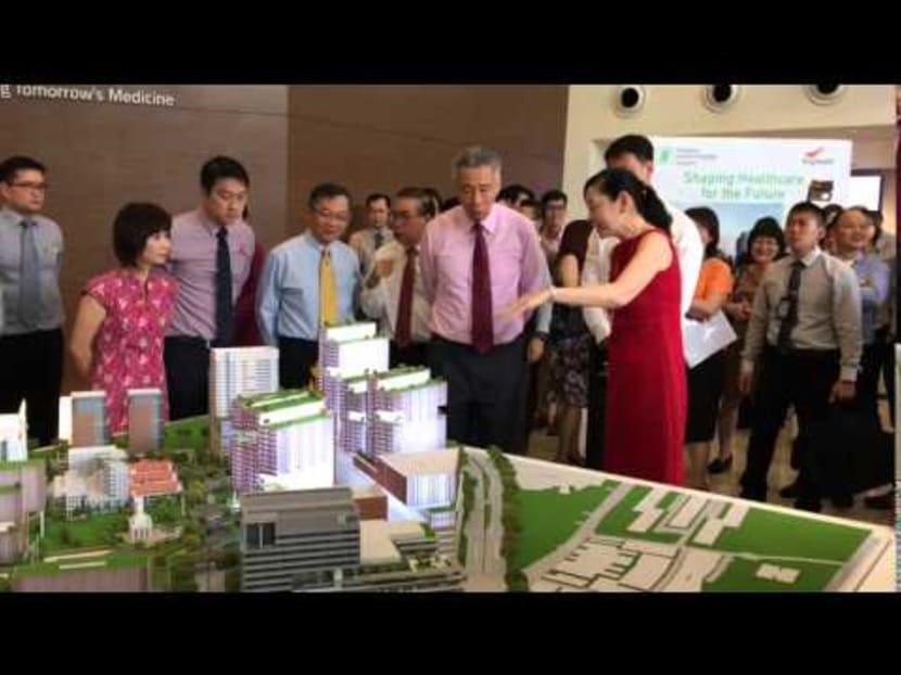 WATCH: PM Lee views a scale model of the new SGH campus