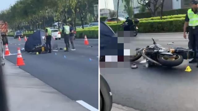 中央快速公路摩托货车相撞 27岁骑士当场身亡
