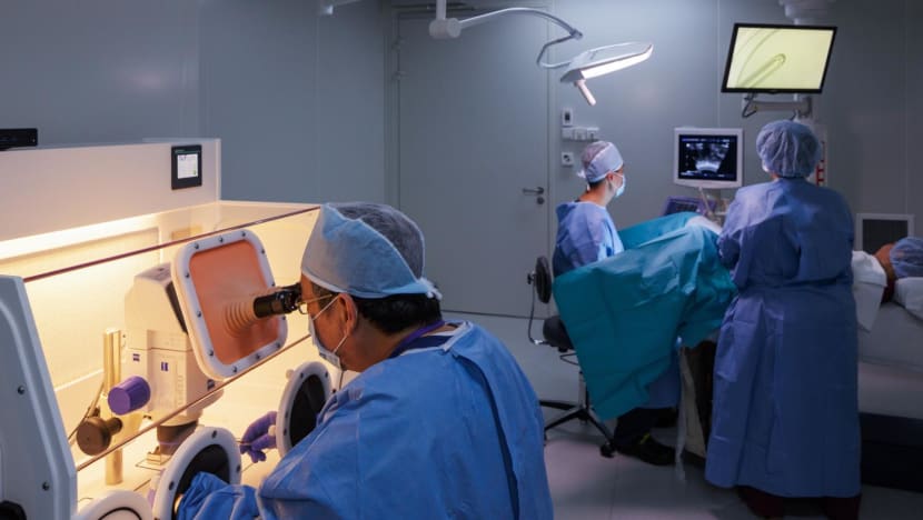 4 3 an embryologist preparing for a embryo transfer procedure