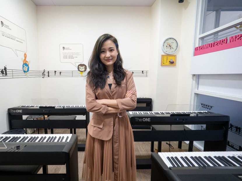 Ms Lydia Zheng started EE Music Singapore in 2015, and within four years, expanded operations to include two outlets in Singapore, as well as one franchised school and 24 licensed centres in China. Ms Lydia Zheng started EE Music Singapore in 2015, and within four years, expanded operations to include two outlets in Singapore, as well as one franchised school and 24 licensed centres in China. 