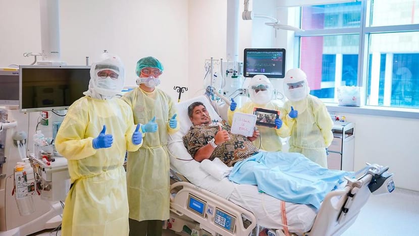 Now conscious in ICU, dad of 7 with COVID-19 reunites with family over video call in time for Hari Raya
