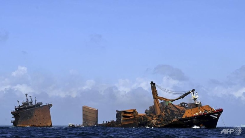 Sri Lanka readies for oil spill from sunken cargo ship Sri Lanka readies for oil spill from sunken cargo ship