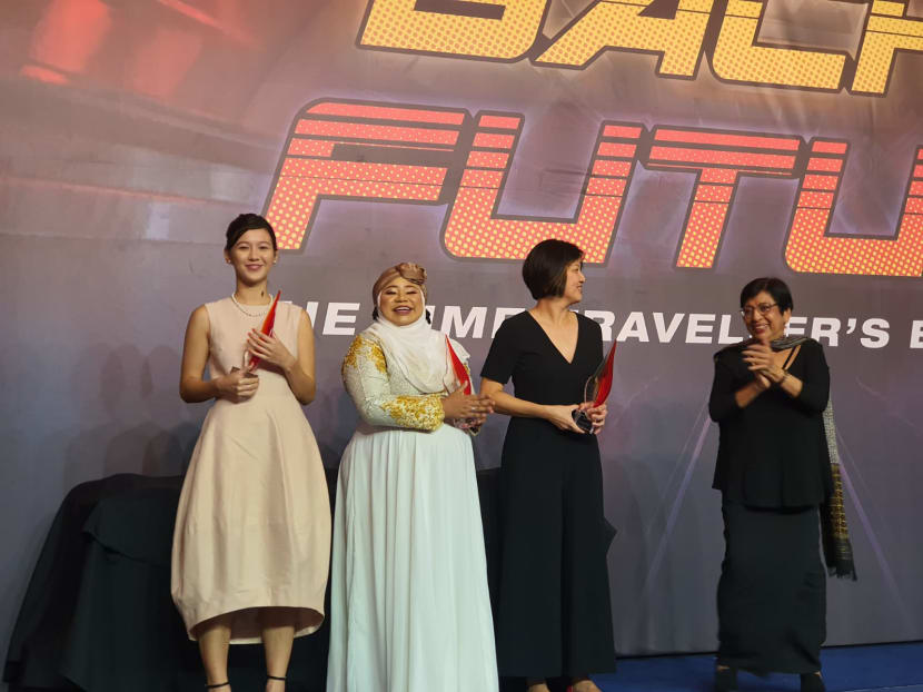 Left to right: Ms Monica Baey, Ms Liyana Dhamirah and Associate Professor Teo You Yenn with Dr Kanwaljit Soin, founding member of the Association of Women for Action and Research, at an awards ceremony held by the association on Nov 2, 2019. Left to right: Ms Monica Baey, Ms Liyana Dhamirah and Associate Professor Teo You Yenn with Dr Kanwaljit Soin, founding member of the Association of Women for Action and Research, at an awards ceremony held by the association on Nov 2, 2019.