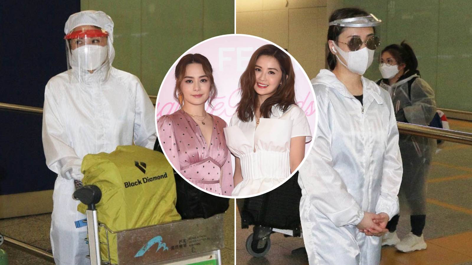Charlene Choi And Gillian Chung Return To Hongkong From Malaysia Wearing Hazmat Suits Charlene Choi And Gillian Chung Return To Hongkong From Malaysia Wearing Hazmat Suits
