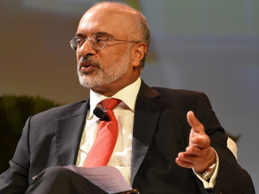 Mr Piyush Gupta, CEO of DBS Group during a conference session at DBS Asia Leadership Dialogue in Singapore on Aug 4, 2016. Photo: AFP