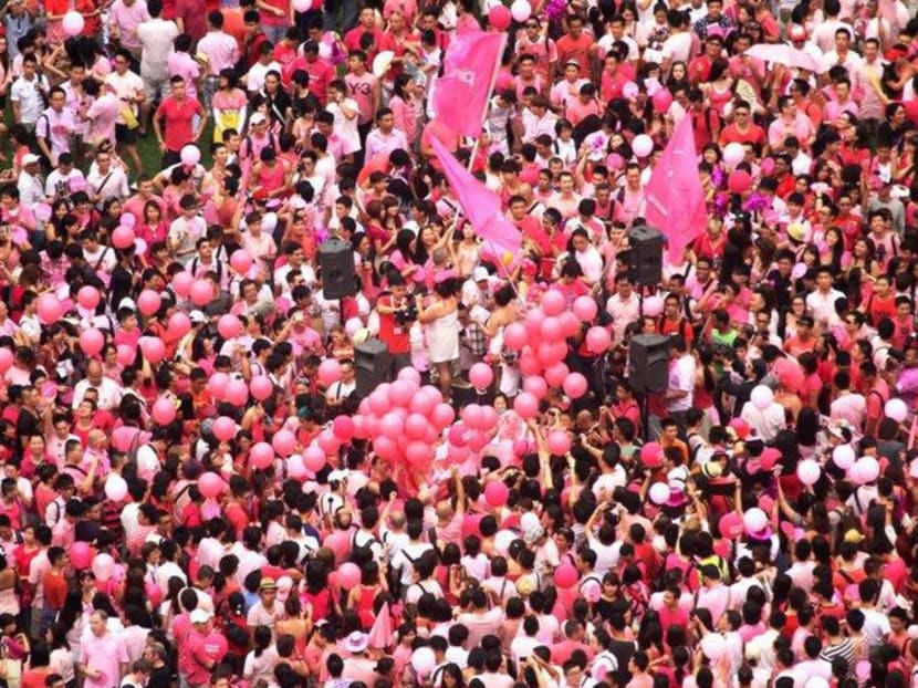 Thousands gather each year at the Speaker's corner for Pink Dot. TODAY file photo