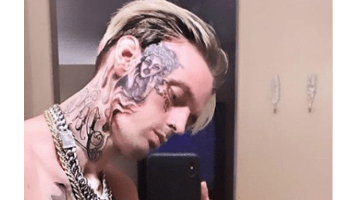 Aaron Carter Debuts New Face Tattoo Amid Family Drama