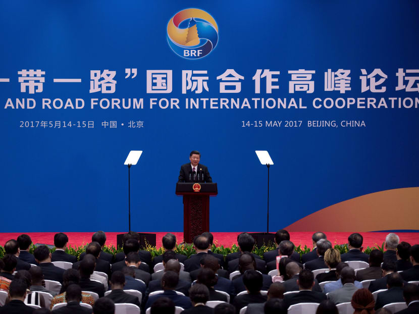 Chinese President Xi Jinping speaks during a briefing on the final day of the Belt and Road Forum, at the Yanqi Lake International Conference Centre, north of Beijing, China May 15, 2017.  Photo: Reuters
