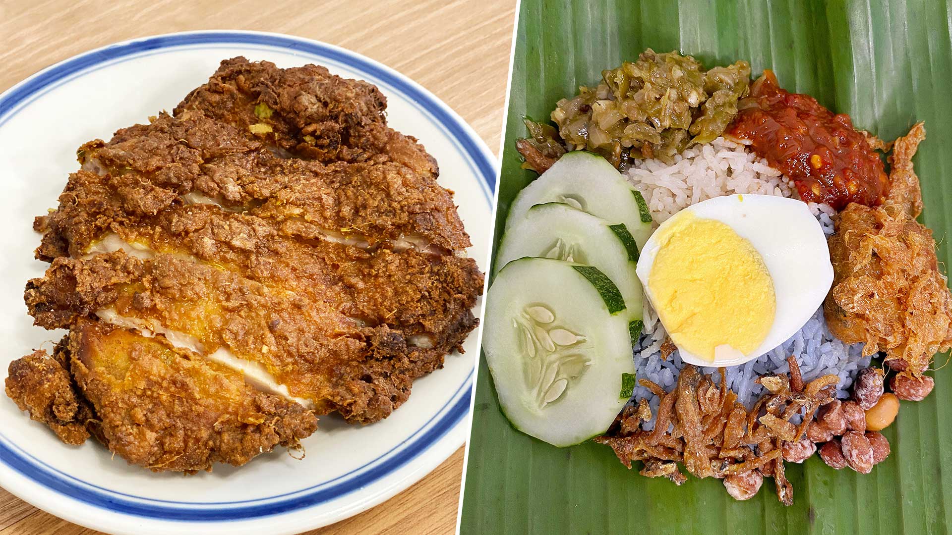 Sedap $2 Butterfly Pea Nasi Lemak With Otah Bergedil From Little India Cafe Sedap $2 Butterfly Pea Nasi Lemak With Otah Bergedil From Little India Cafe