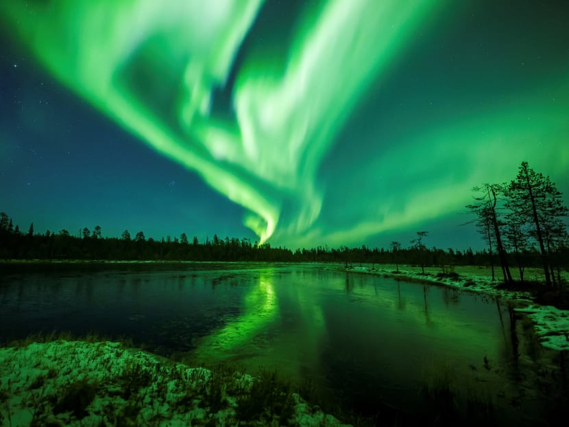 Photo of the day: The Aurora Borealis (Northern Lights) is seen over the sky near Rovaniemi in Lapland, Finland.