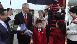 PM Lee tiba di Guangzhou untuk lawatan rasmi 6 hari