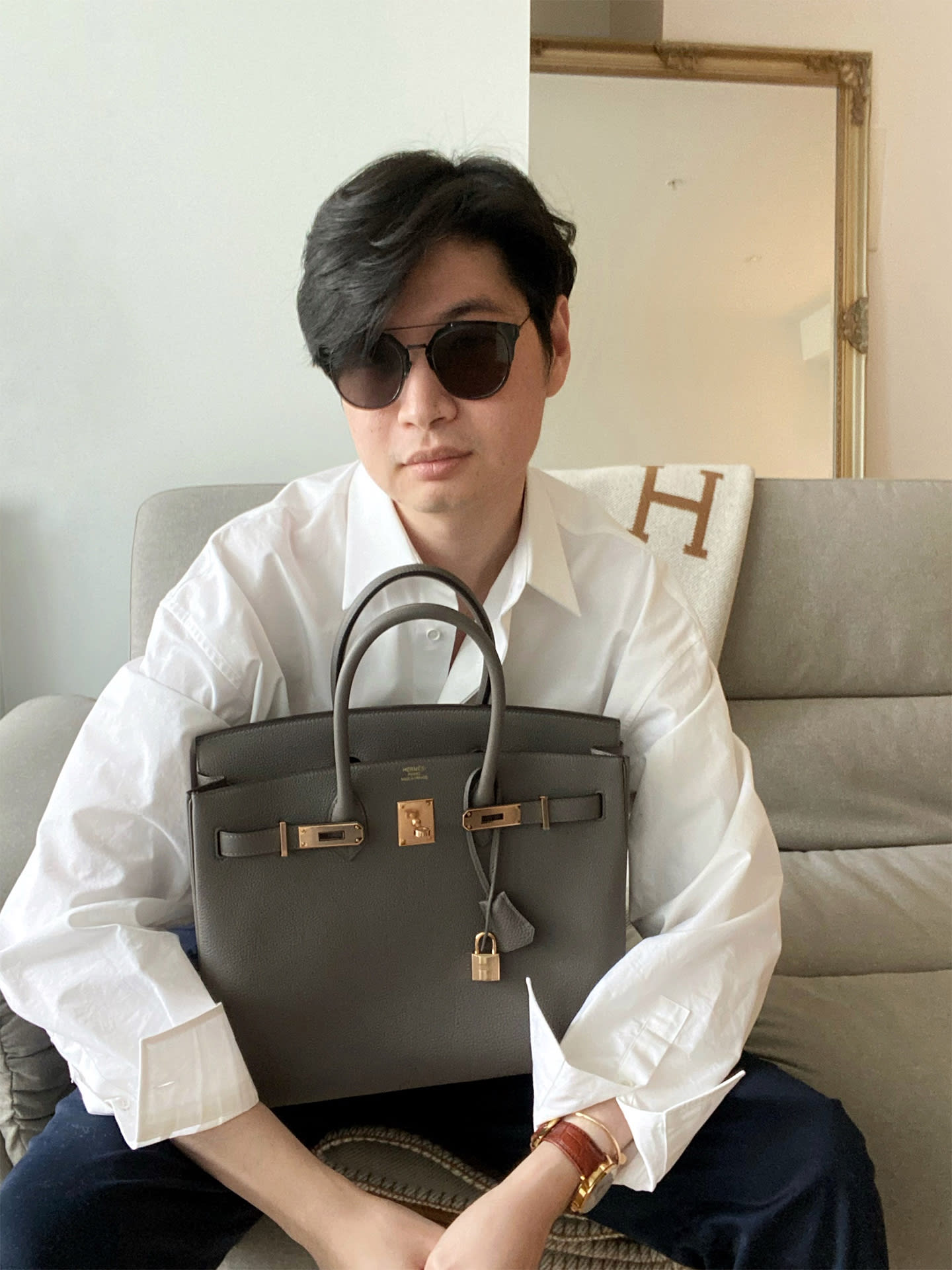 Meet the Rock, the Hermes Birkin bag made for men