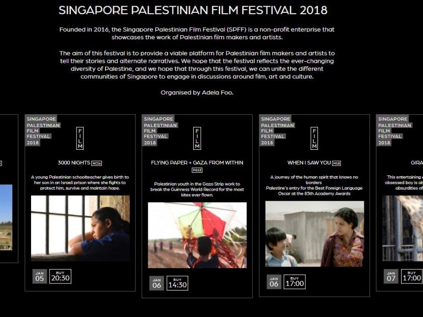The screening of the documentary, Radiance Of Resistance, has been cancelled by the organisers of the film festival. Photo: Screengrab/Singapore Palestinian Film Festival 2018