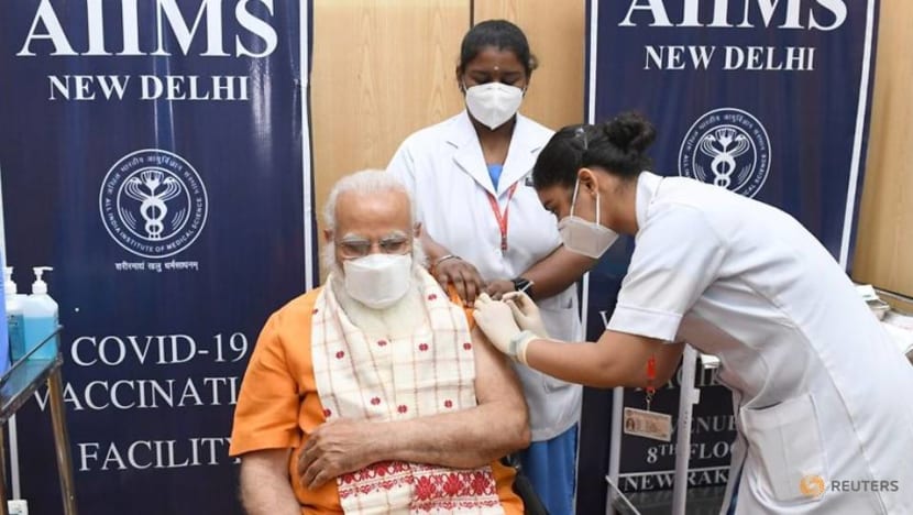 Modi gets second COVID-19 vaccine dose as India hits new record Modi gets second COVID-19 vaccine dose as India hits new record