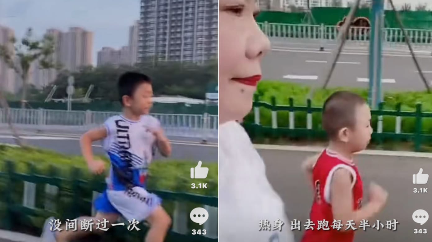 坚持了552天！中国奶奶携五岁孙每日晨跑三公里 