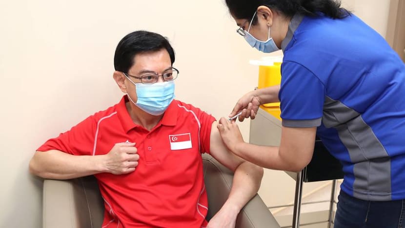 DPM Heng gets first dose of COVID-19 vaccine, says Pfizer-BionTech shot safe for former stroke patients DPM Heng gets first dose of COVID-19 vaccine, says Pfizer-BionTech shot safe for former stroke patients