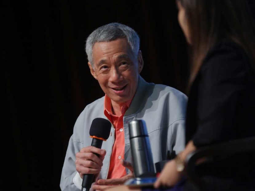 Prime Minister Lee Hsien Loong speaking at a dialogue with some 500 students at Singapore University of Social Sciences on Wednesday (Sept 4).
