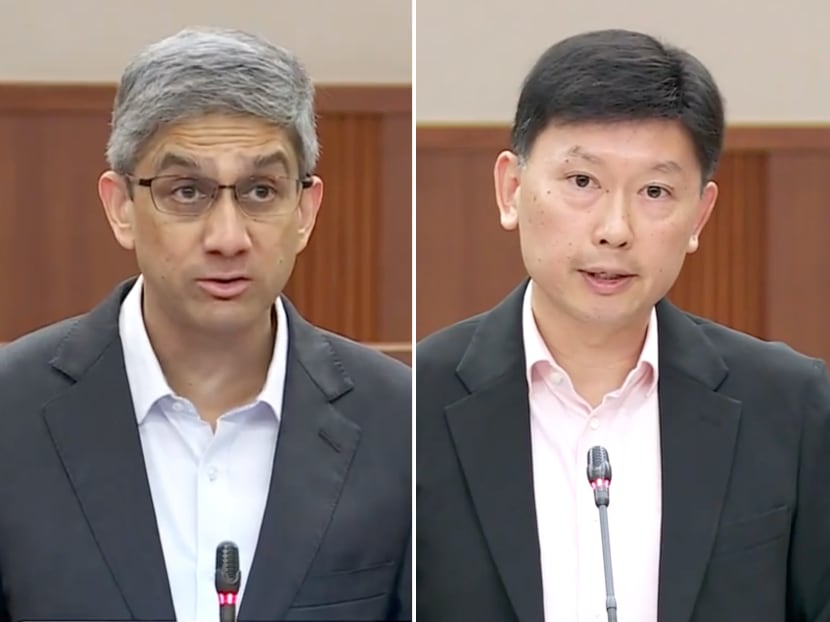 Mr Chee Hong Tat (right), a People's Action Party Member of Parliament, wrote a commentary about a statement made by Mr Leon Perera, a Workers' Party Member of Parliament, regarding his party's position on the Goods and Services Tax.