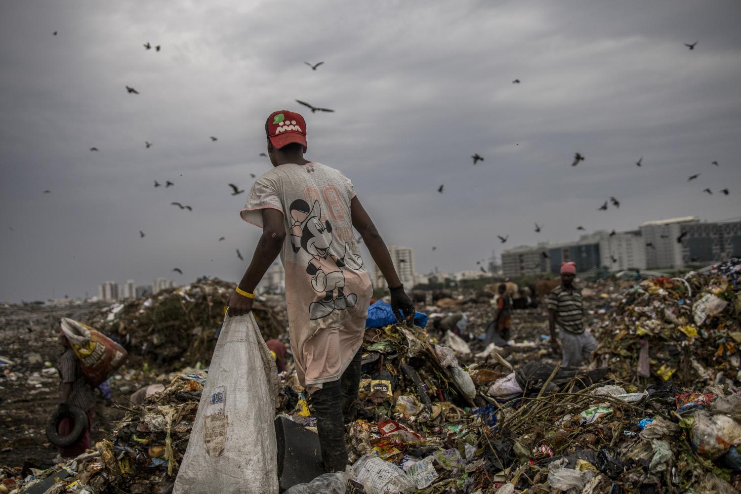 A ragpicker hunts for useful plastic items at a garbage dump in Chennai, India on July 7, 2022. India’s state of Tamil Nadu was not the country’s first to try to curtail plastic pollution, but unlike others it was relentless in enforcing its law. A ragpicker hunts for useful plastic items at a garbage dump in Chennai, India on July 7, 2022. India’s state of Tamil Nadu was not the country’s first to try to curtail plastic pollution, but unlike others it was relentless in enforcing its law.