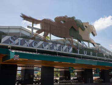 The entrance of the Singapore Turf Club seen on June 5, 2023.