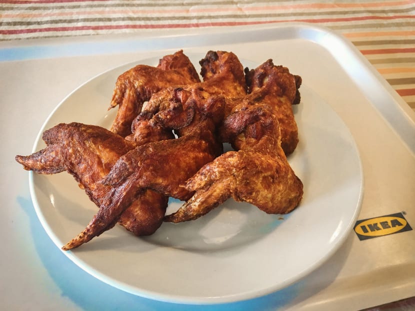 Ikea's chicken wings will be back from July 3 to 7, at S$1 per wing, but limited to two plates of wings per person. Photo: Syed Ebrahim/TODAY