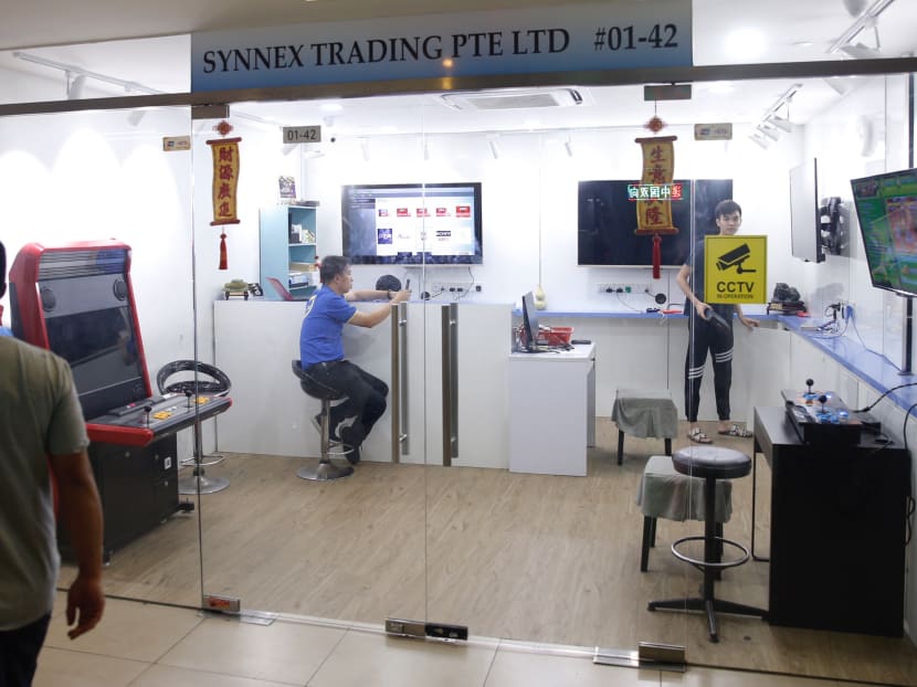 On Friday (Jan 12), set-top box distributor Synnex Trading and its client, An-Nahl, a wholesale goods retailer located in Tanjong Katong Complex, will become the first Android box sellers to be hauled to court under the Copyright Act. Photo: Najeer Yusof/TODAY