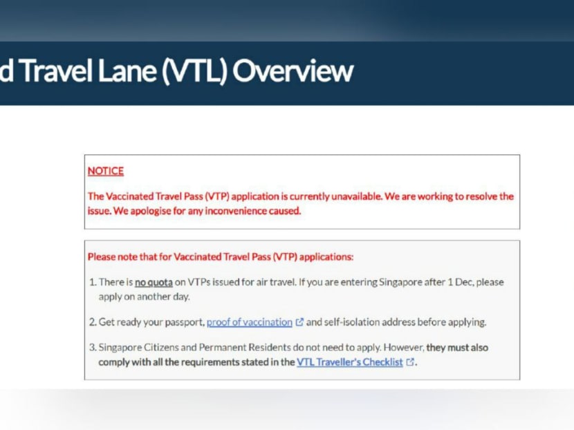 Vaccinated Travel Pass applications resume after 'system disruption' due to surge: ICA Vaccinated Travel Pass applications resume after 'system disruption' due to surge: ICA