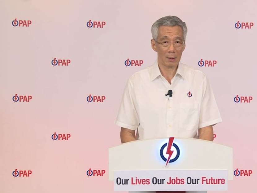 Mr Lee Hsien Loong, secretary-general of the People's Action Party, at a lunchtime online rally, July 6, 2020.
