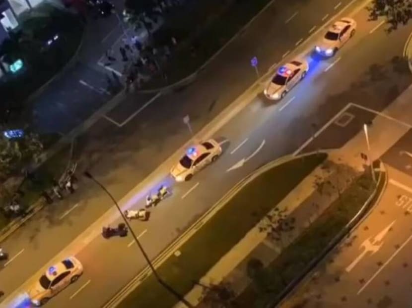 A screengrab of a video of the incident circulating on social media. A screengrab of a video of the incident circulating on social media.