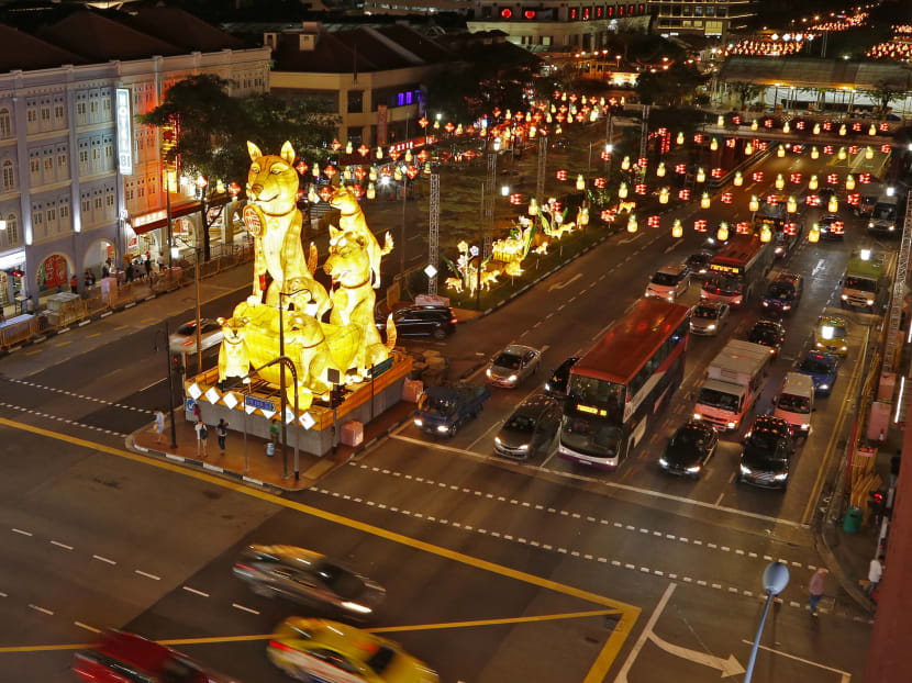 Photo of the day: Chinatown comes alive with a beautiful display of lights at the annual Street Light-Up which will run from Jan 27 till March 16. This year, the display is made up of 2,188 lanterns which include dog lanterns and good luck symbols such as pineapples and oranges. Photo: Raj Nadarajan/TODAY