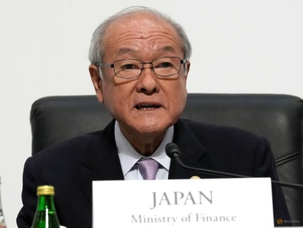 FILE PHOTO: Japanese Finance Minister Shunichi Suzuki speaks during the presidency press conference at the G7 meeting of finance ministers and central bank governors, at Toki Messe in Niigata, Japan, Saturday, May 13, 2023. Shuji Kajiyama/Pool via REUTERS
