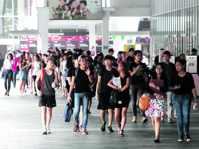 Polytechnic students in Singapore. TODAY file photo