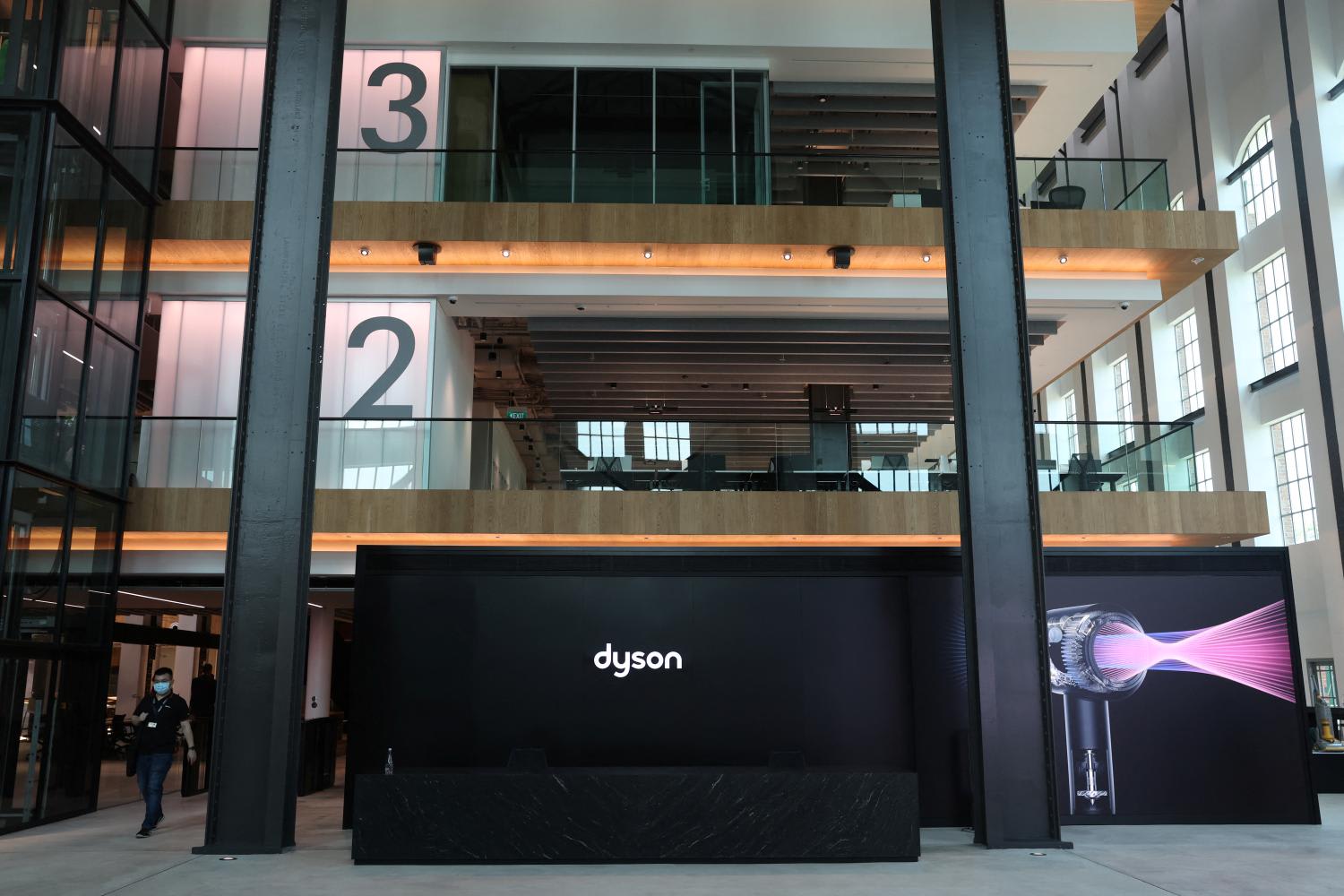 An interior view of Dyson's new global headquarters at St James Power Station in Singapore on March 25, 2022. An interior view of Dyson's new global headquarters at St James Power Station in Singapore on March 25, 2022.