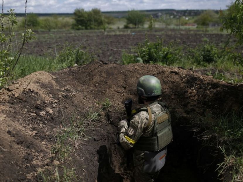 Ukrainian serviceman Shaba stays at a trench used as an observation point at a frontline area in Ruska Lozava, a village retaken by the Ukrainian forces, amid Russia's attack on Ukraine, in Kharkiv region, Ukraine, May 15, 2022. Ukrainian serviceman Shaba stays at a trench used as an observation point at a frontline area in Ruska Lozava, a village retaken by the Ukrainian forces, amid Russia's attack on Ukraine, in Kharkiv region, Ukraine, May 15, 2022.