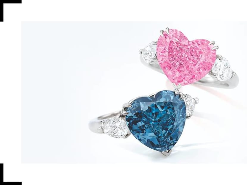 Two coloured diamond rings to fetch more than US$15.2 million at July auction Two coloured diamond rings to fetch more than US$15.2 million at July auction